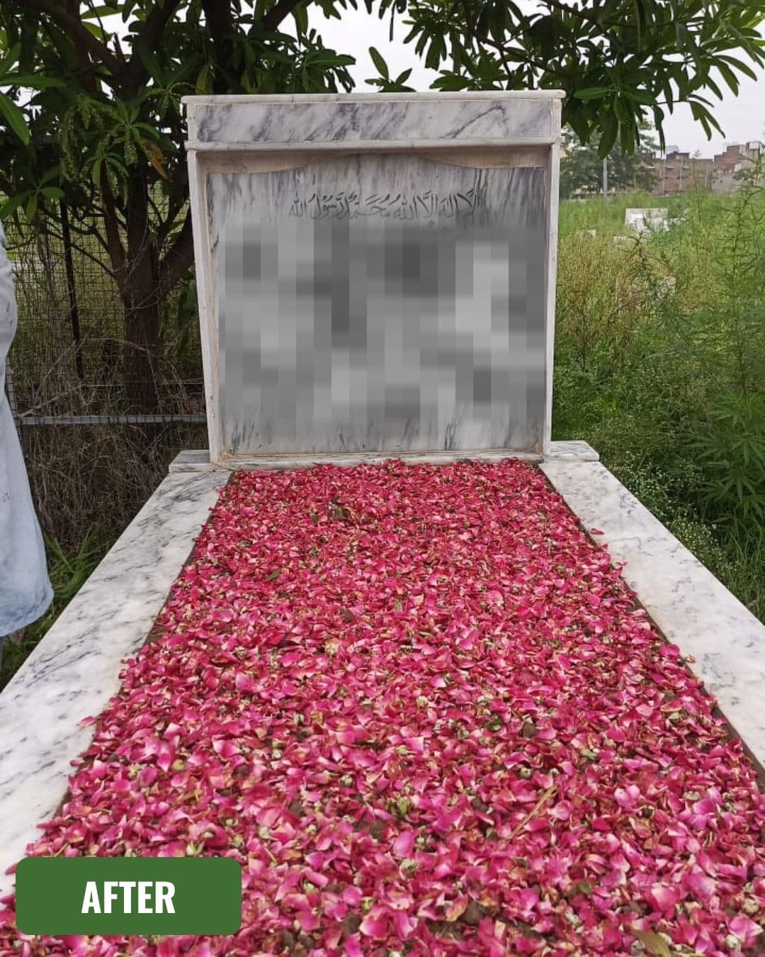 Grave after cleaning in Attock, Punjab