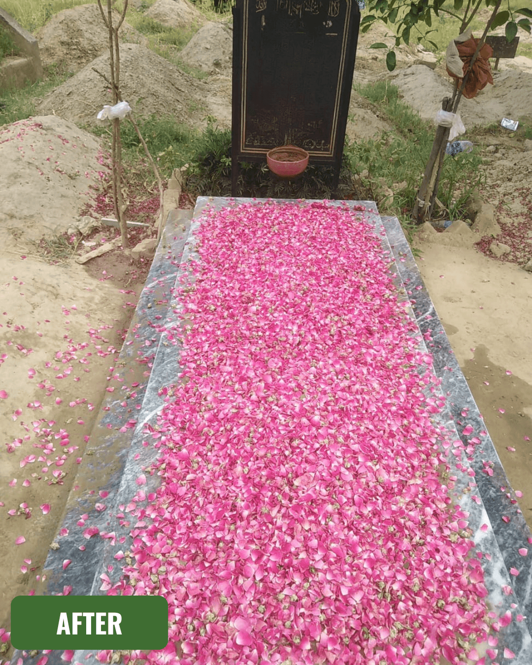 Grave after cleaning in Karachi